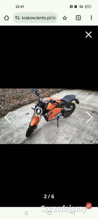 Skuter Elektryczny Super Soco TC 1200 S uszkodzony Kraków