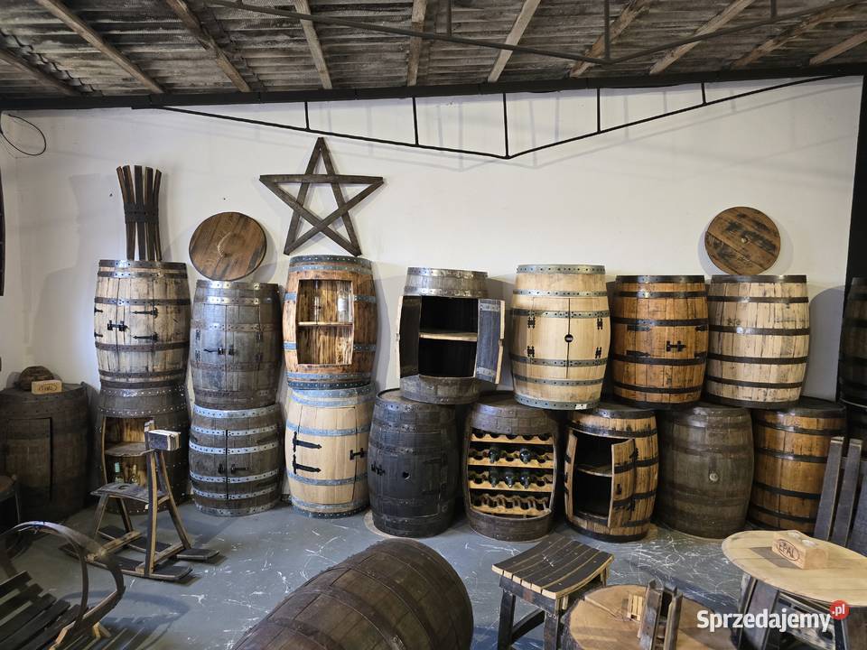 Beczka dębowa dekoracja szczelna winie BECZKI