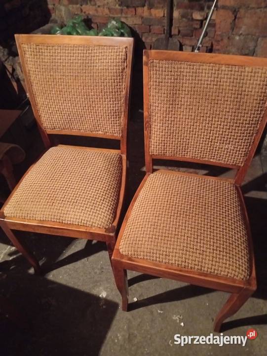 Stare krzesła plus taboret PRL Siemianowice Śląskie