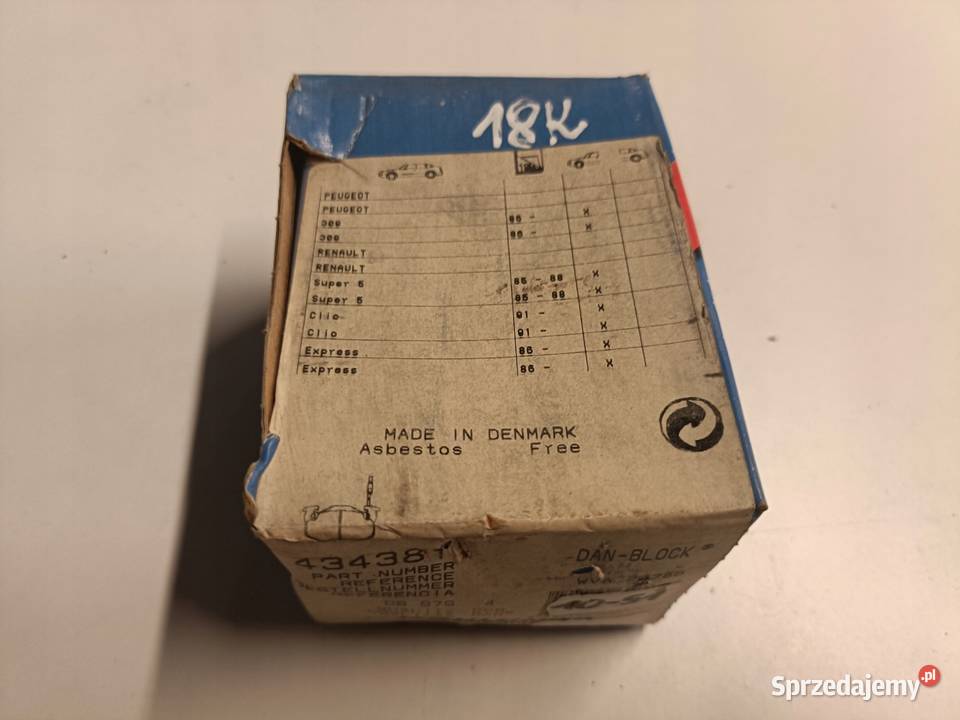 KLOCKI HAMULCOWE Renault Clio I Express PRZEDNIE osobowe sprzedam