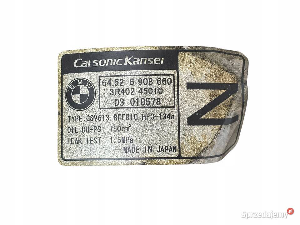 SPRĘŻARKA KLIMATYZACJI BMW E46 E83 316i 318i Chełm