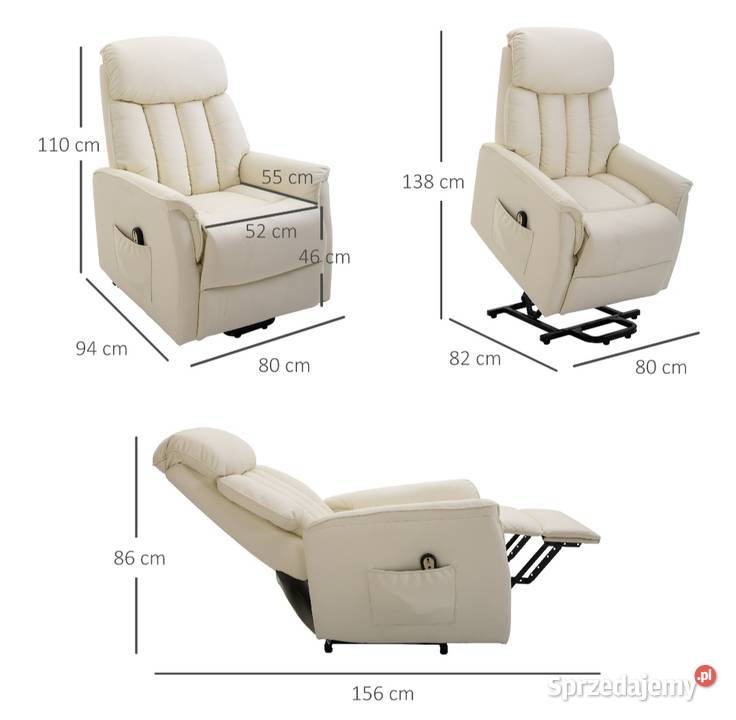 Fotel podnoszony z masażem seniorów Brzesko