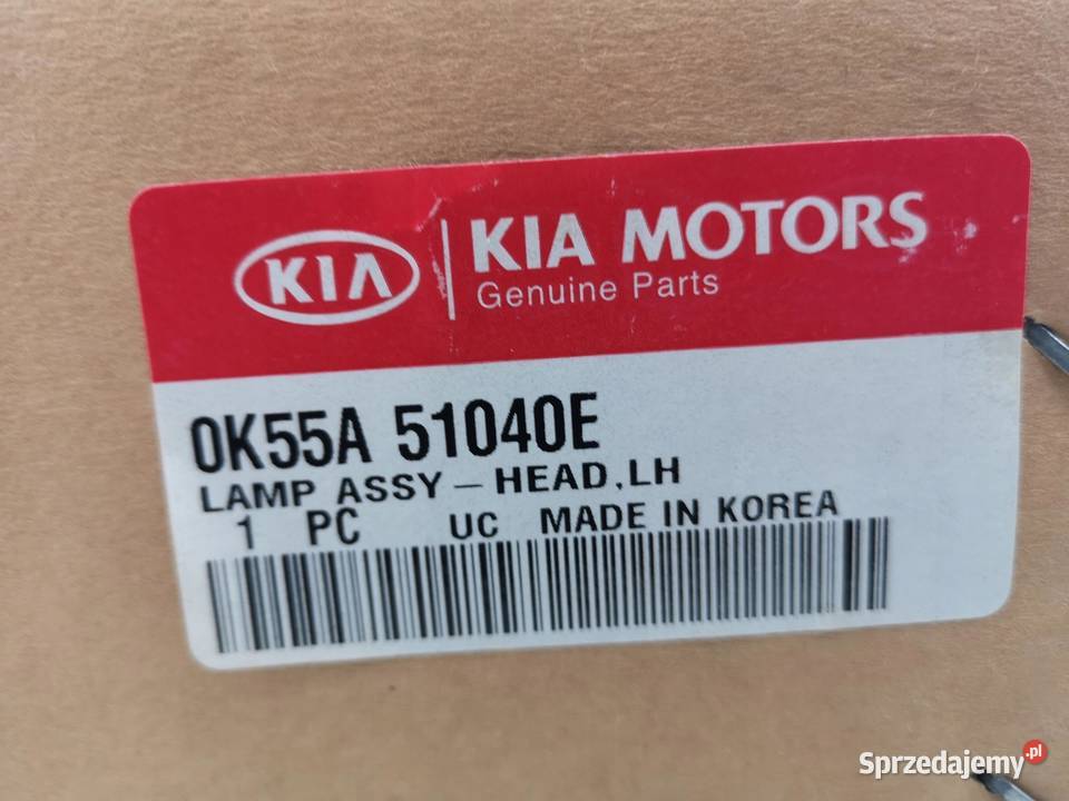REFLEKTOR LEWY PRZÓD KIA CARNIVAL I 9801 osobowe Lampy przednie Oświetlenie