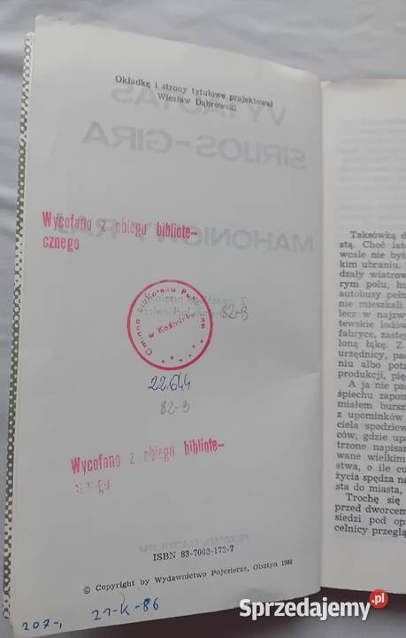 Vytautas SirijosGira Mahoniowy raj Wyd Proza i poezja Koźminek