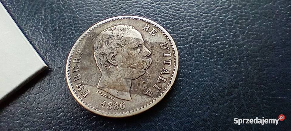 Stare monety 1 lir 1886 Włochy srebro Lesko