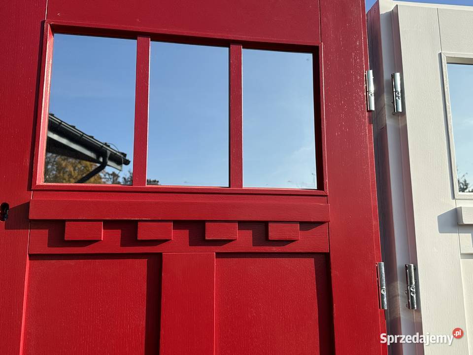 DRZWI ANGIELSKIE czerwone białe szare RĘKI Brodnica