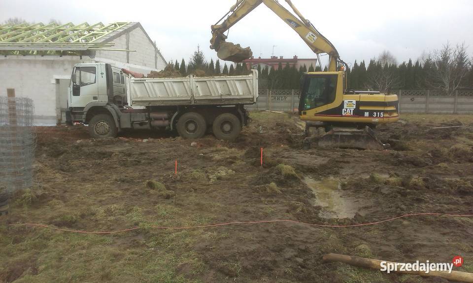 Usługi koparką koparkoładowarką rozbiórki Pabianice