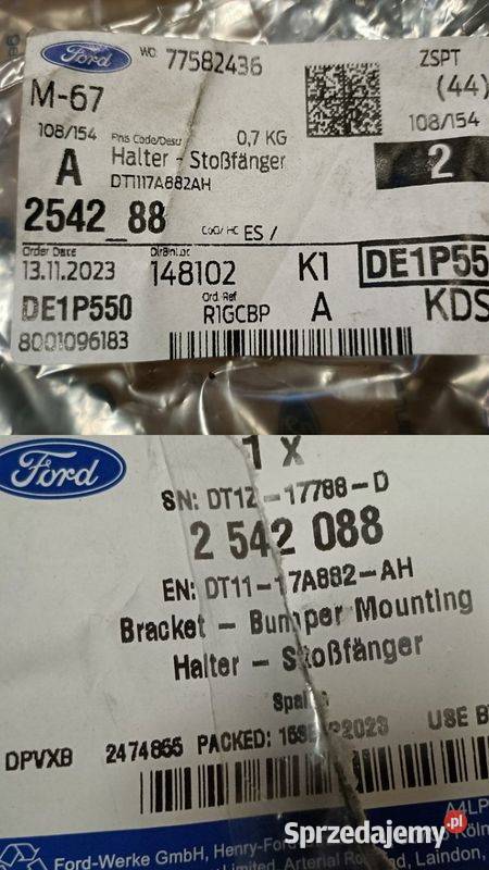 FORD TRANSIT TOURNEO CONNECT 13 ŚLIZG ZDERZAKA wielkopolskie Pleszew