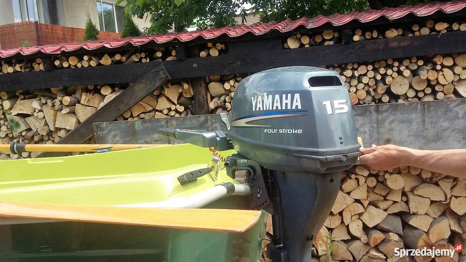 ŁÓDKA MICHAŁ Z SILNIKIEM YAMAHA 15 PRZYCZEPA