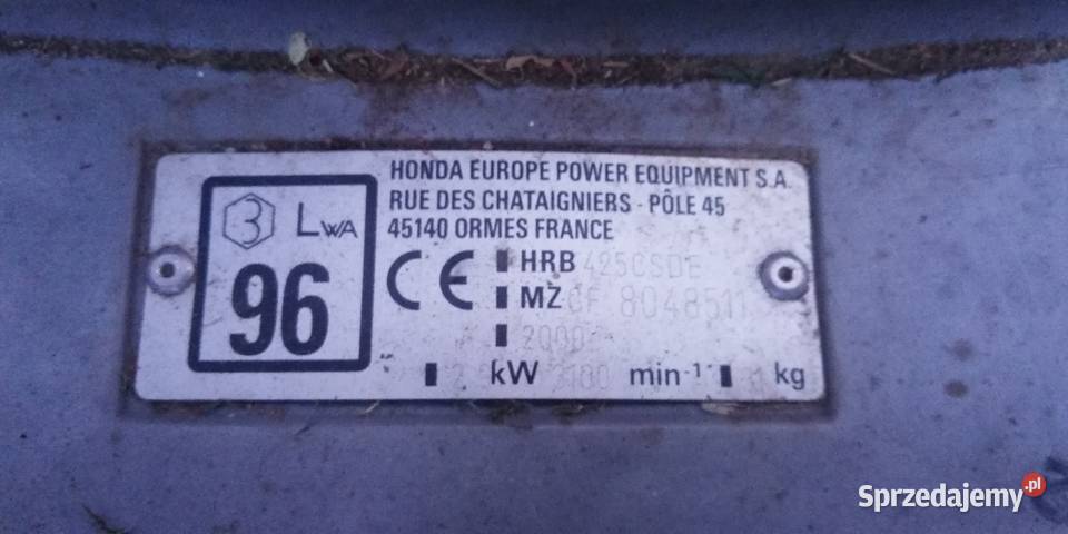 Kosiarka spalinowa honda hrb 425c Kady
