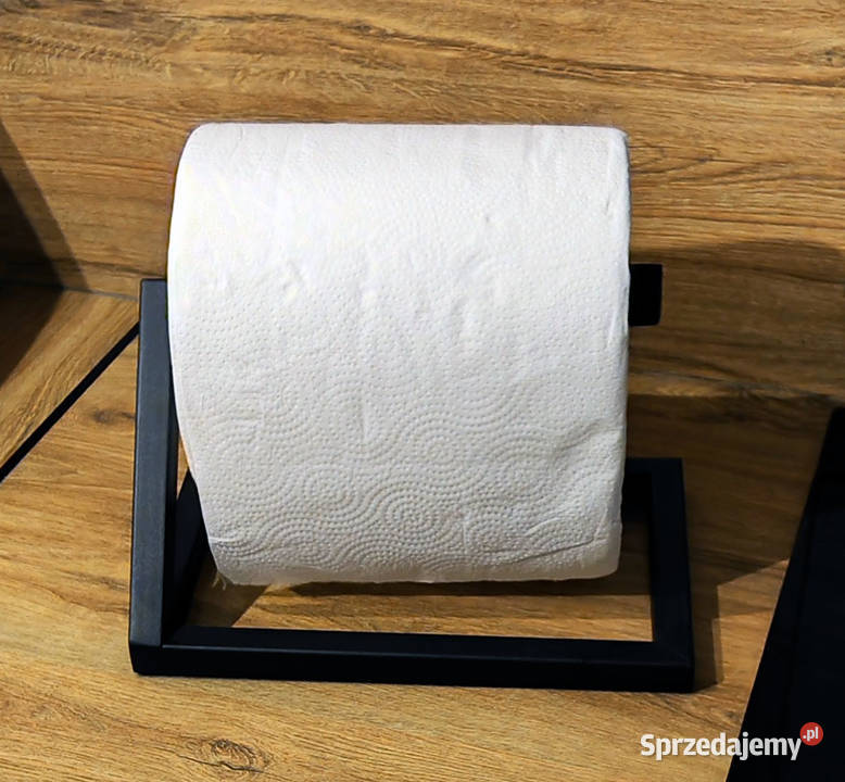 Loftowy stojak na ręcznik papierowy czarny mat Tarnów
