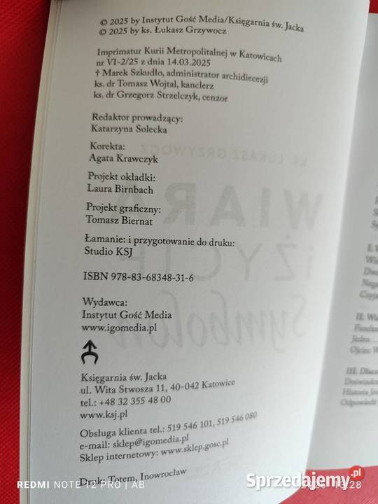 Wiara i życie Symbolon ks Łukasz Grzywocz społeczno-obyczajowe śląskie Katowice