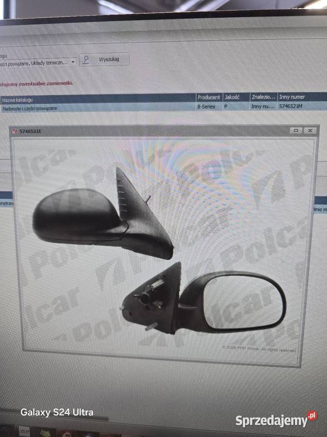 Lusterko zewnetrzne Prawe Peugeot 406 9599r Bytów