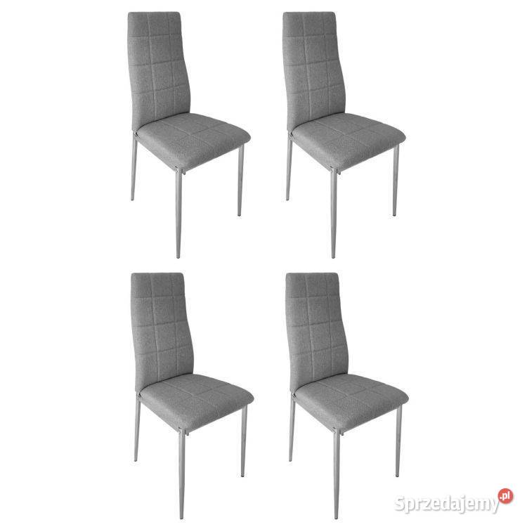 Zestaw 4 krzeseł tapicerowane pikowane do Smogorzów sprzedam