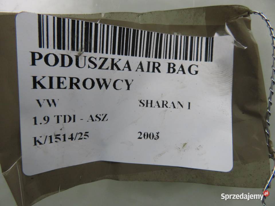 PODUSZKA KIEROWCY VW SHARAN I 1J0880201K osobowe