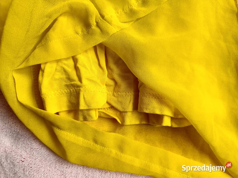 Kanarkowa neonowa sukienka Amisu r XS 34 delolt żółty/złoty Dąbrowica sprzedam