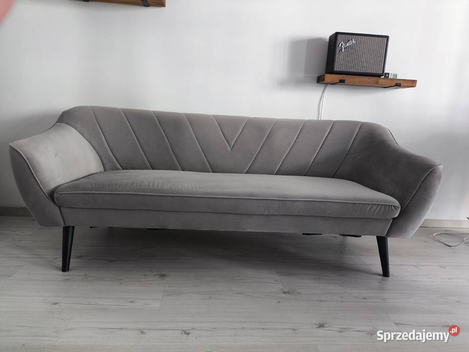 Narożnik Sofa Mia szary welurowy aksamitowa do Sofy i kanapy wielkopolskie Poznań