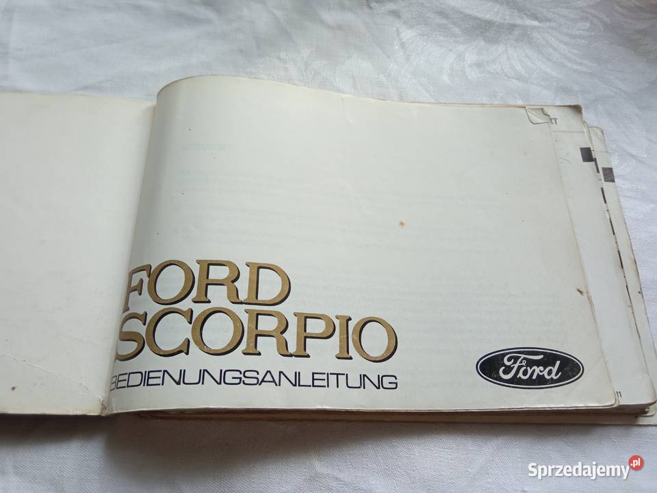 Instrukcja obsługi Ford Scorpio zachodniopomorskie Szczecin