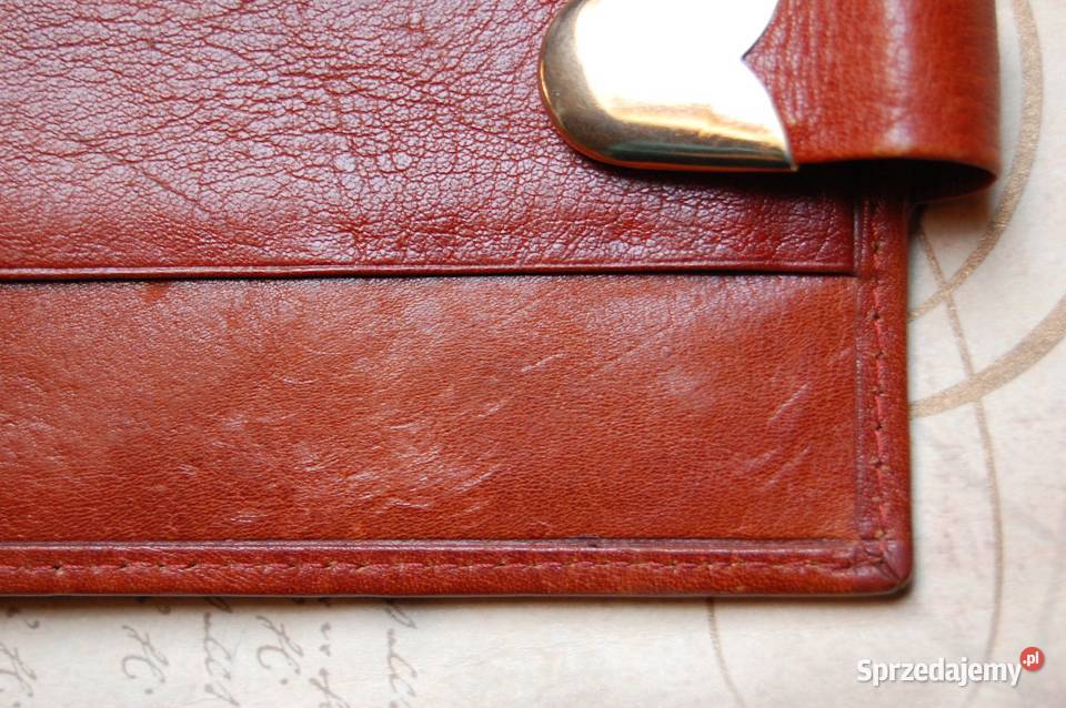 Portfel skórzany Roche brązowy skóra naturalna Pozostałe lubelskie Lublin sprzedam