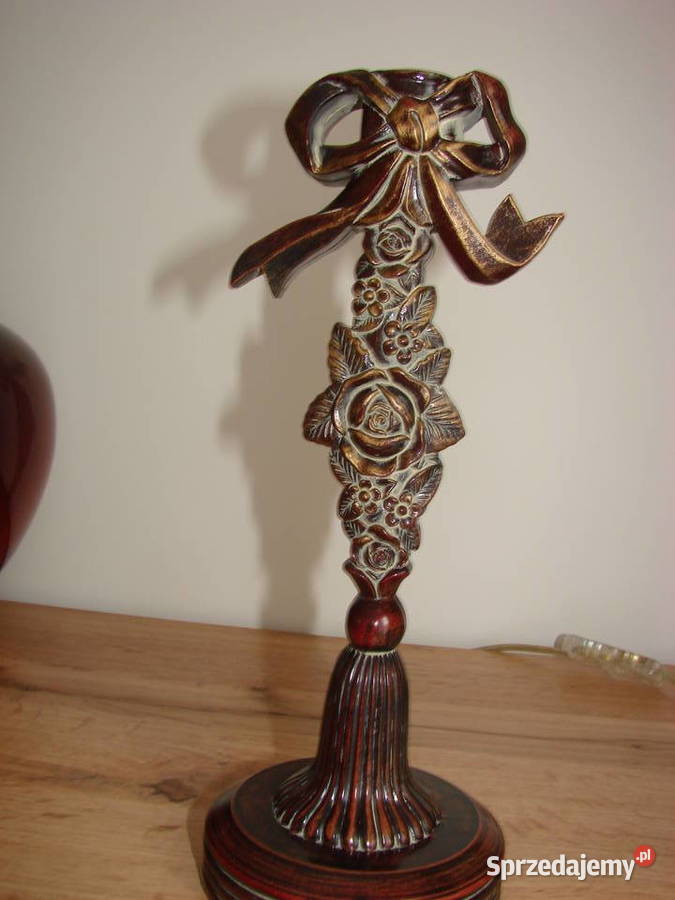 świecznik z kokardą i kwiatami Pozostałe pomorskie Pruszcz Gdański sprzedam