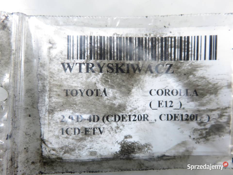 WTRYSKIWACZ TOYOTA COROLLA E12 20 D4D 2367027020 sprzedam