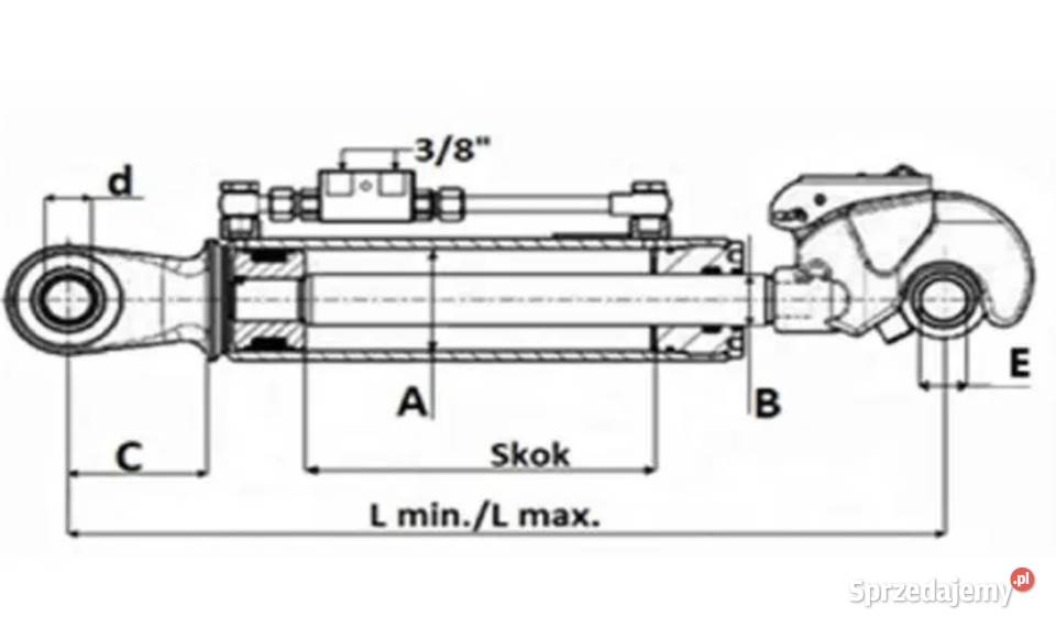 Łącznik hydrauliczny 604884MM z hakiem przegubem Rawa Mazowiecka