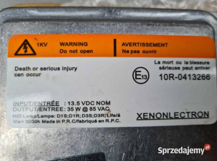 Nowa Przetwornica Moduł XENON 10R0413266 D1S D1R osobowe