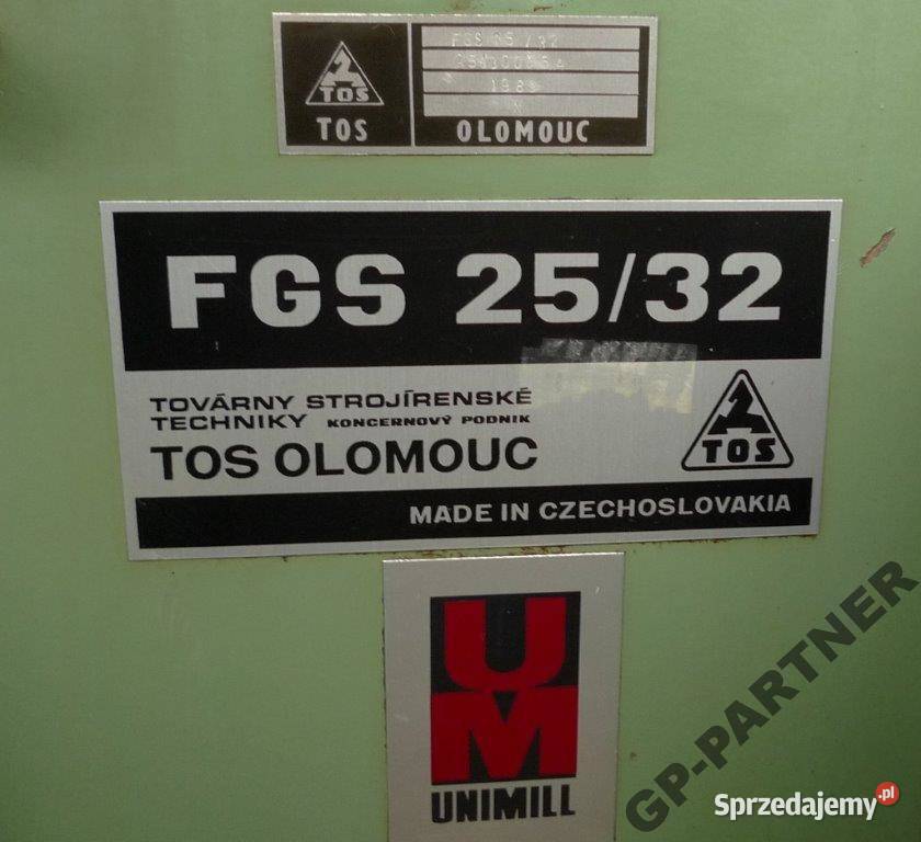 Frezarka TOS FGS 2532 SUPER STAN Pleszew