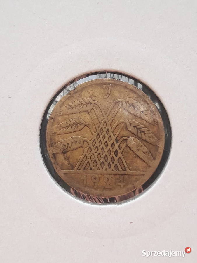 5 Fenigów Niemcy 1924 r men J Konin