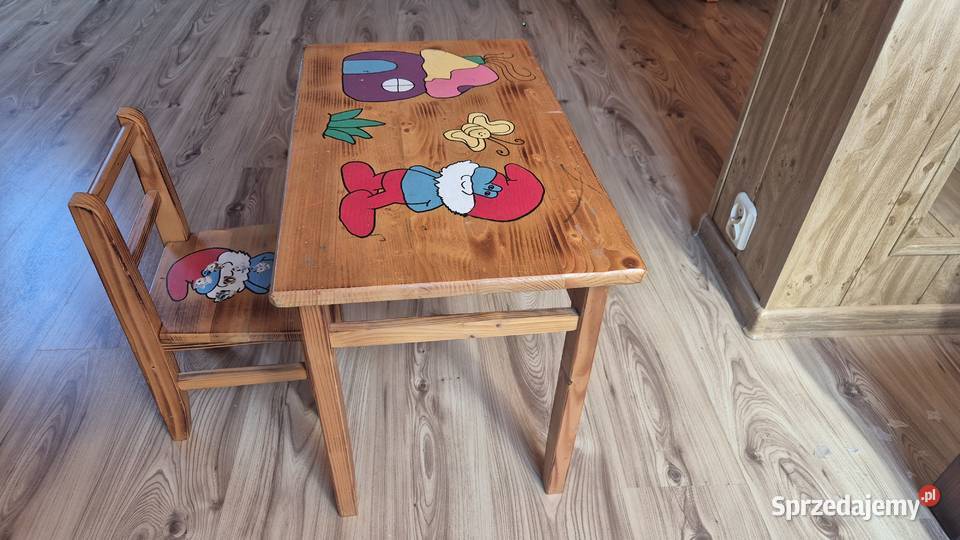 Sprzedam dziecięcy komplet drewniany Pielgrzymowice