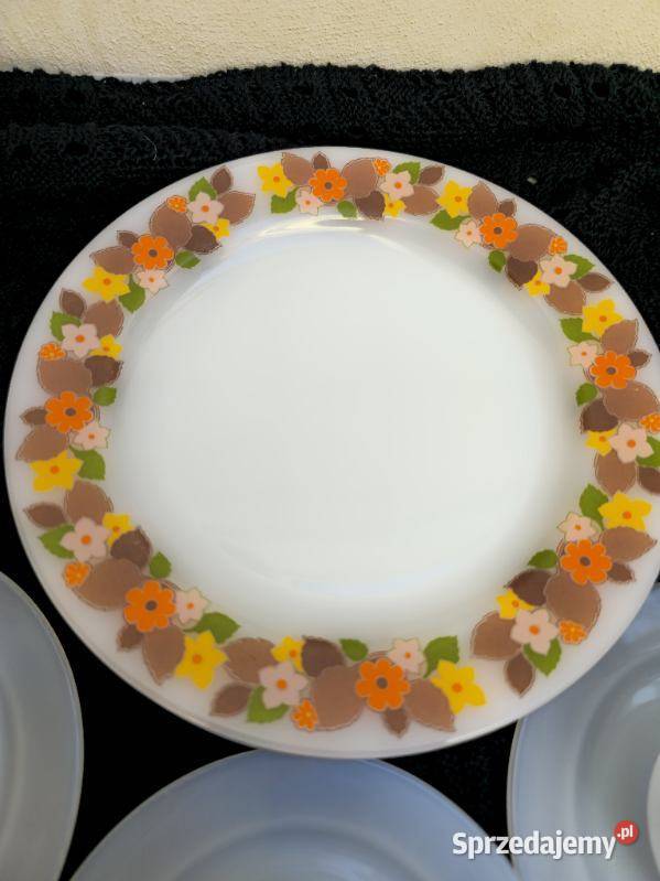 Schott Jena szklo mleczne Filiżanki z podstawami Nowa Ruda