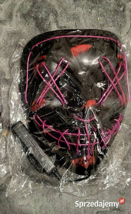Dwie maski led neonowe hallowen