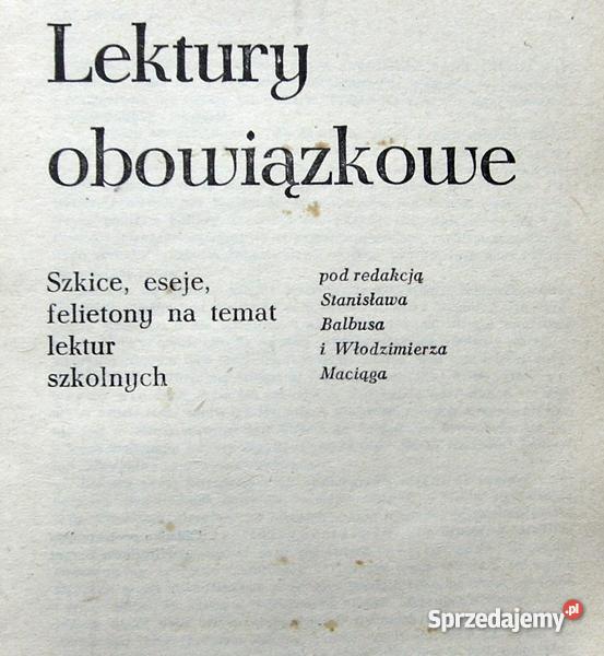 Lektury obowiązkowe SBalbus WMaciąg wielkopolskie Gniezno
