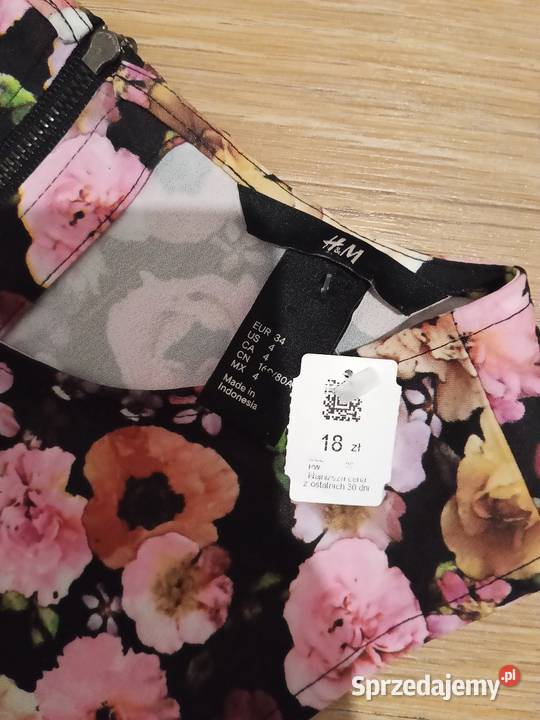 Bluzka bez rękawów w kwiaty HM rozmiar XS nowa opolskie Nysa