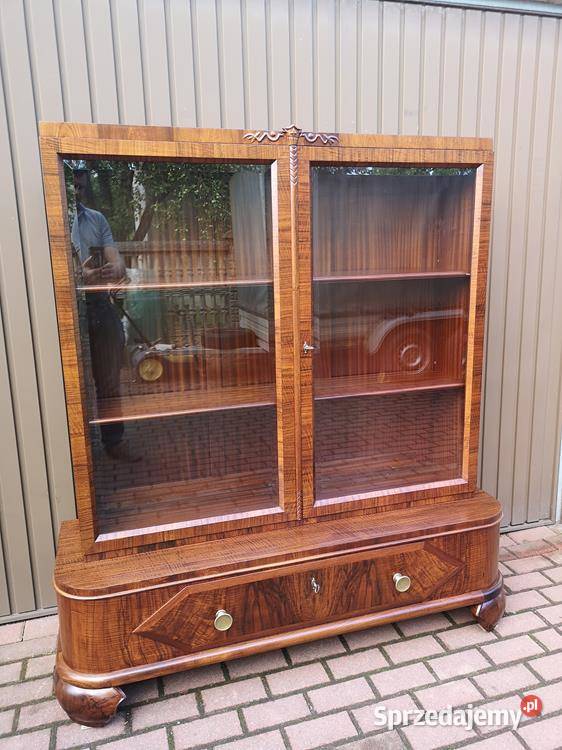 Witryna Biblioteka Serwantka ARTDECO Orzech wielkopolskie Swarzędz