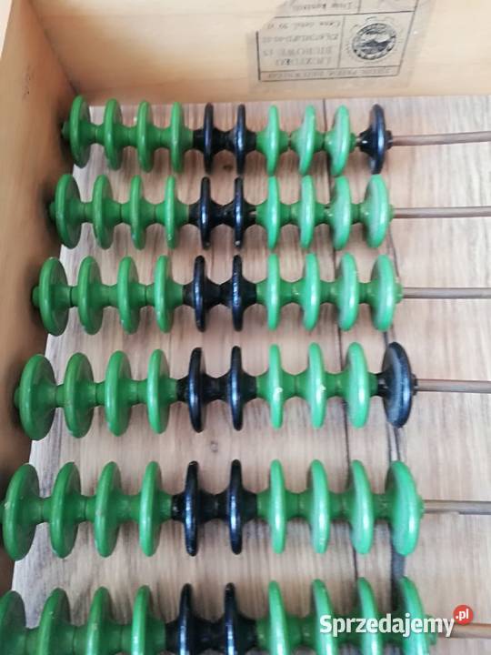 Stare drewniane liczydło biurowe z PRLu stan