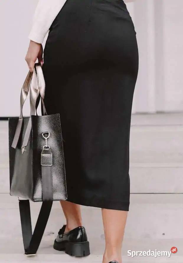 Spódnica Z Paskiem I Rozcięciem Karter Czarna Nowy Kawęczyn sprzedam