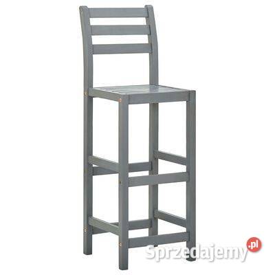 vidaXL Stołki barowe 2 szare lite drewno Warszawa