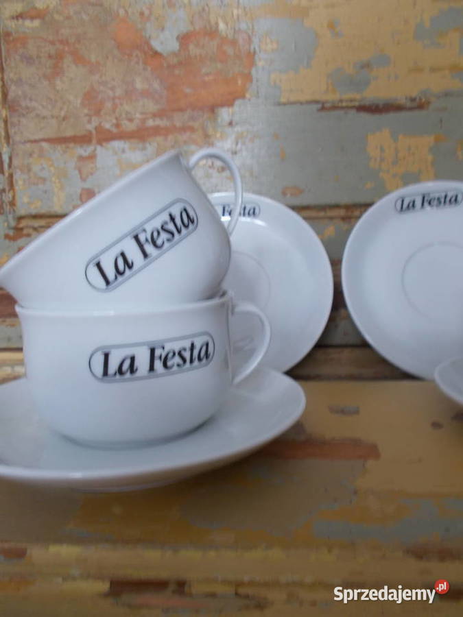 Zestaw Porcelanowych FiliżanekLa FestaLata Szczecin
