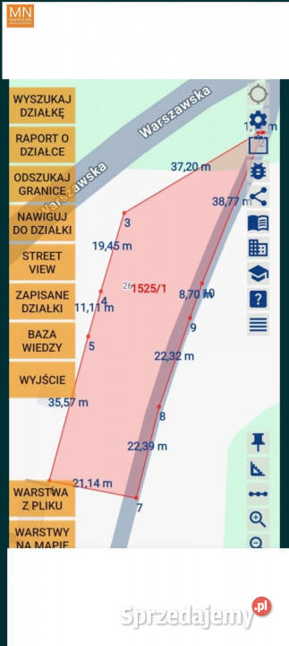 sprzedaży gruntu Miechów Warszawska 2627m2