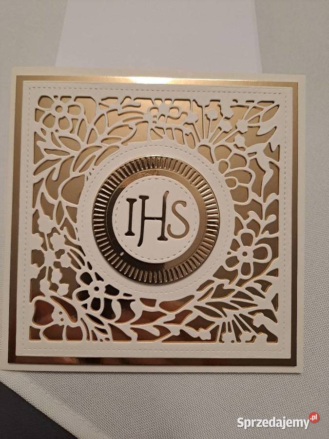 Kartka z okazji komunii w kopercie Strzebiń