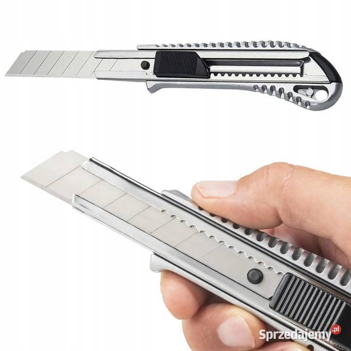 Nożyk do Tapet Aluminiowy 10 Ostrze 18 mm Stal Ludźmierz