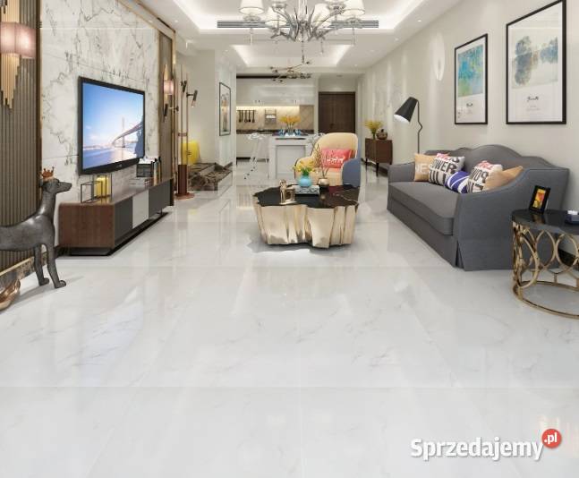 Gres polerowany BIAŁY MARMUR 60x60 CALACATTA gI Łask