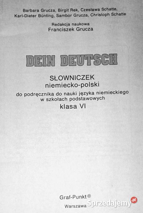 Dein Deutsch kl 5678 Słowniczek niempol Chełm
