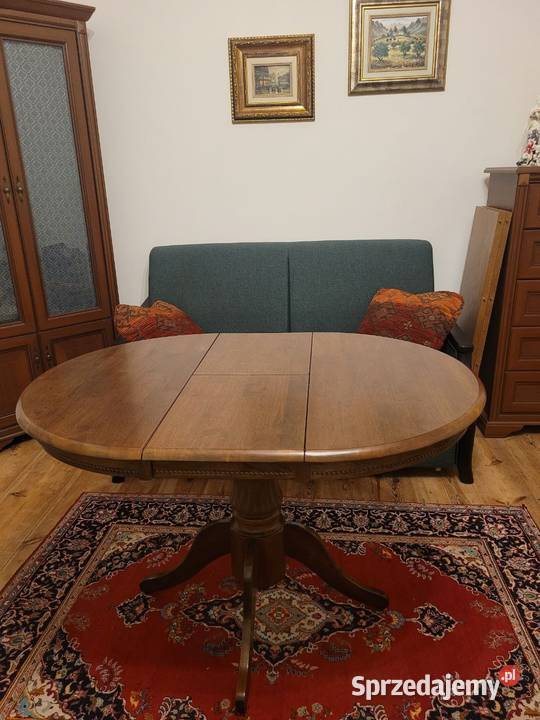 Stół Okrągły Rozkładany WILLIAM 90124 Ciemny Gniezno sprzedam