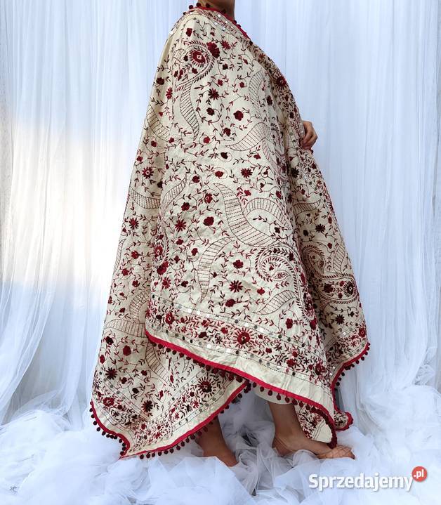 Orientalna chusta dupatta haftowana ręcznie Szczecin
