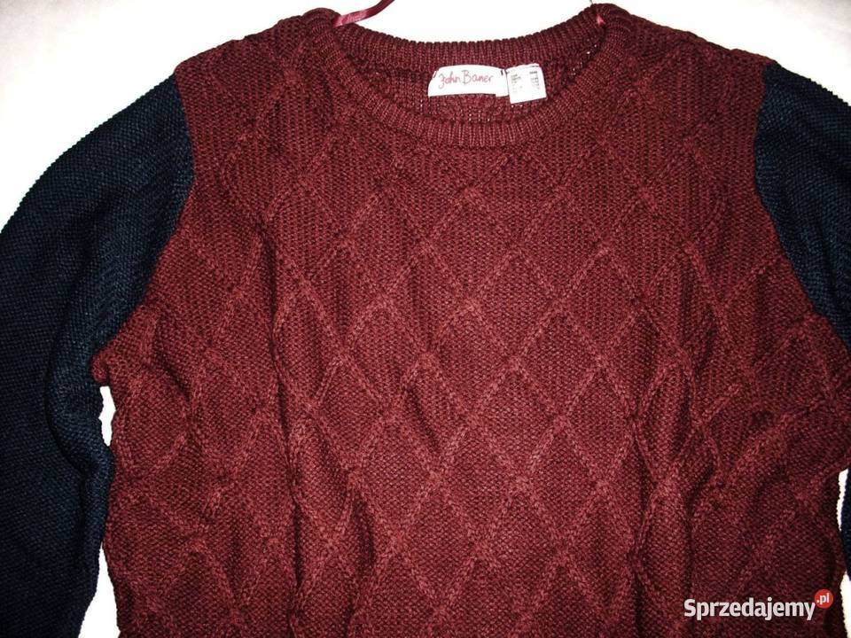 John Baner NOWY Sweter 44 46 burgundowy małopolskie Nowy Sącz