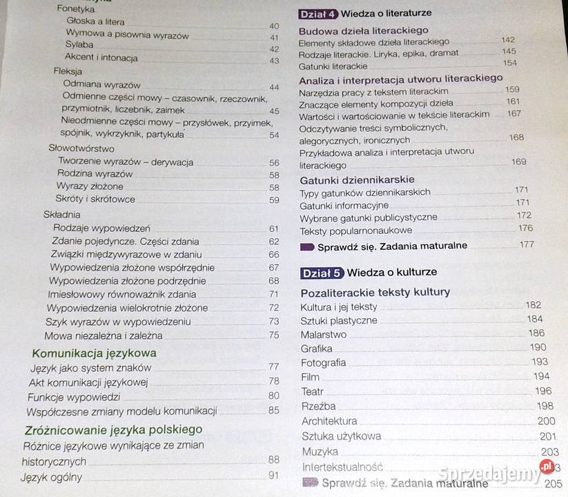 Teraz matura Język polski Vademecum z zadaniami Chełm sprzedam