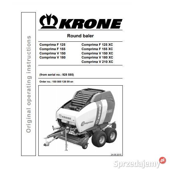 Krone Comprima F125 F155 V150 V180 F125XC F155XC Pozostałe