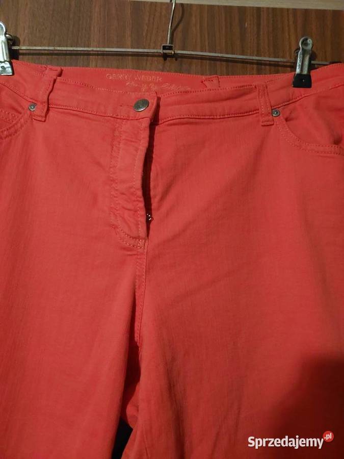 Czerwone jeansowe spodnie Gerry Weber w 46 dolnośląskie Wrocław